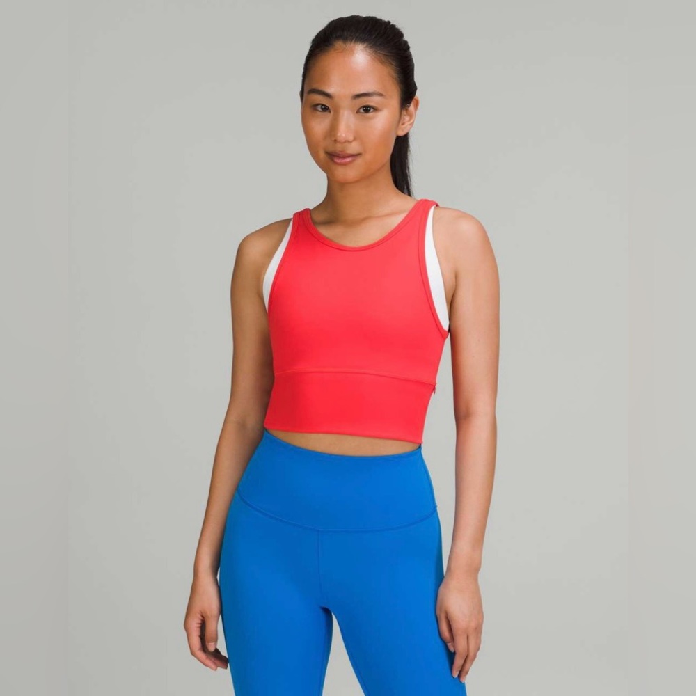 Lululemon Power Pivot Tank Top Everlux Carnation Red